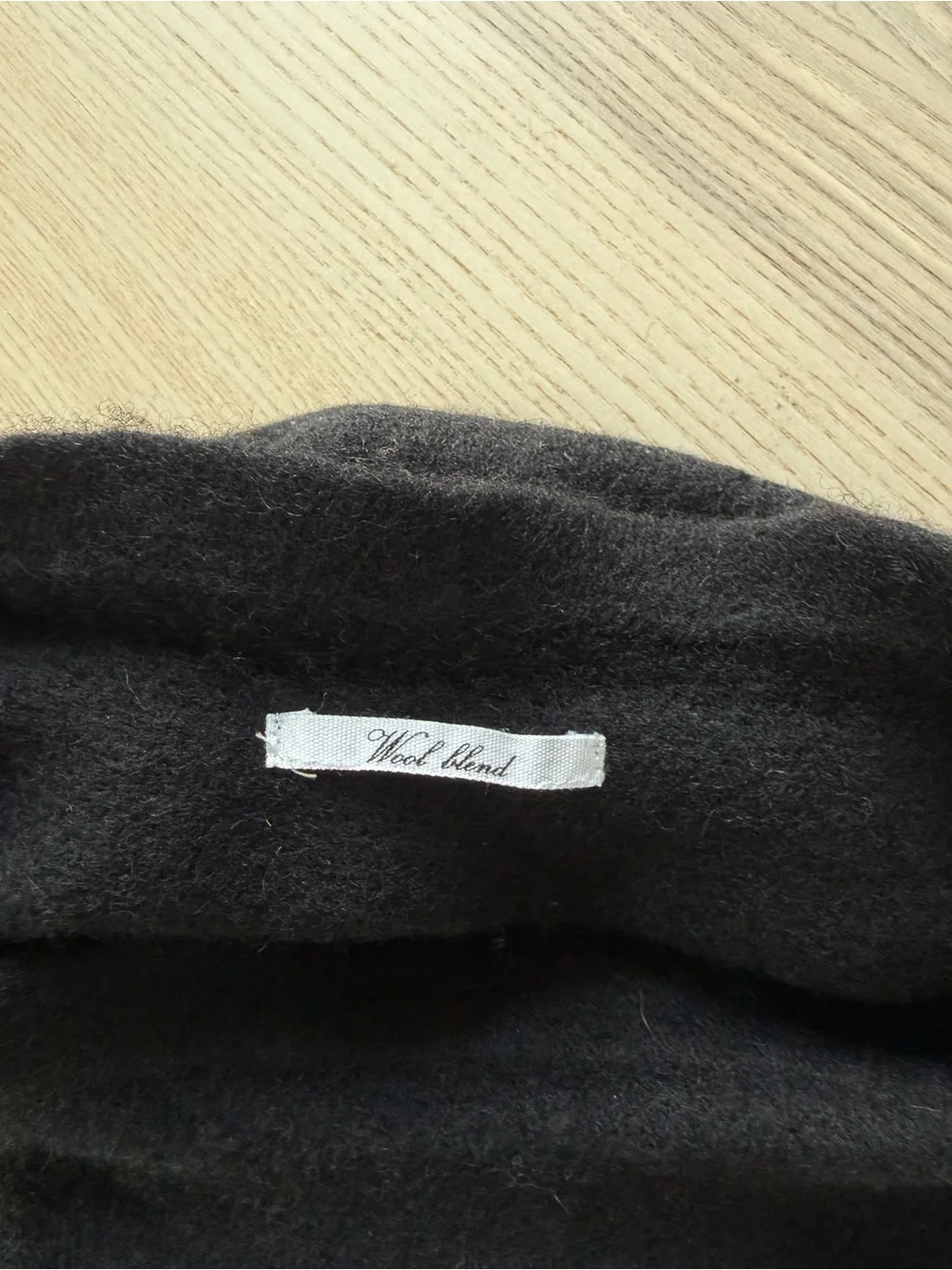Mango Black Wool Beret